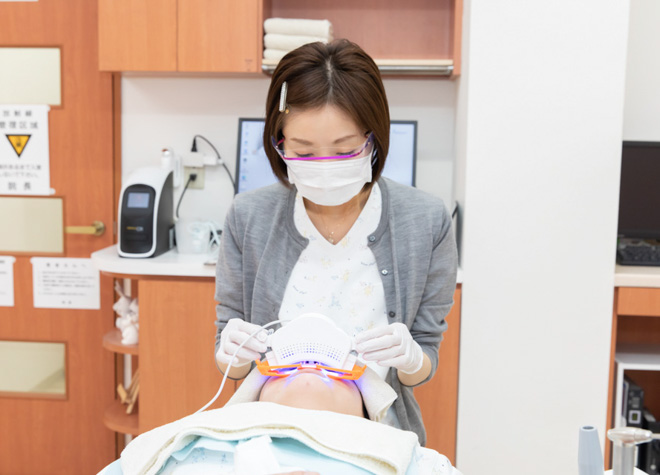 なかやま歯科クリニック_ホワイトニング経験があるスタッフが施術を担当。患者様の不安に寄り添った対応