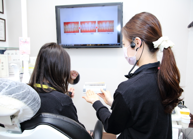 心斎橋セントラル歯科_カウンセリング・クリーニング・オフィスホワイトニングの施術と歯の型取り